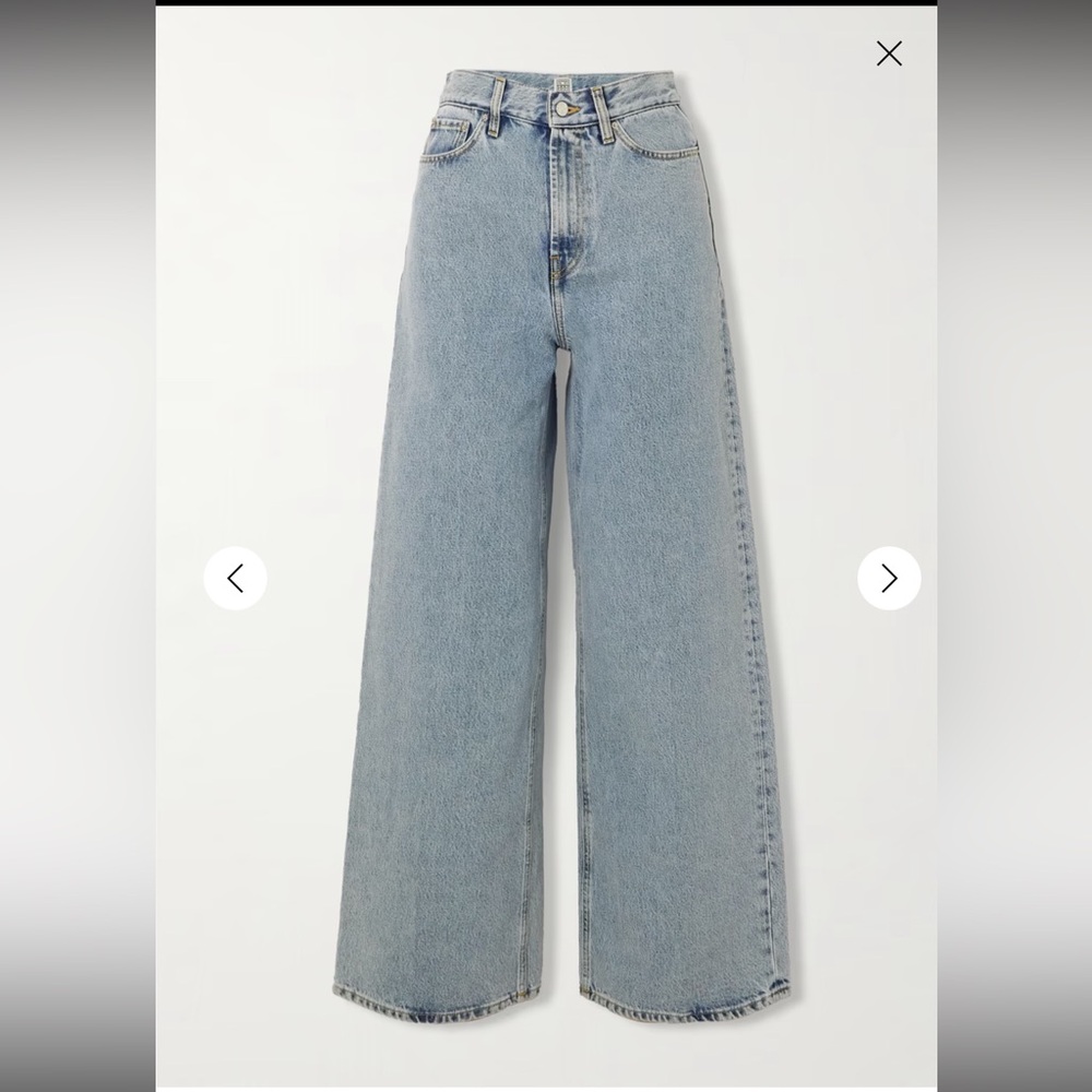 Toteme High-rise wide-leg organic jeans